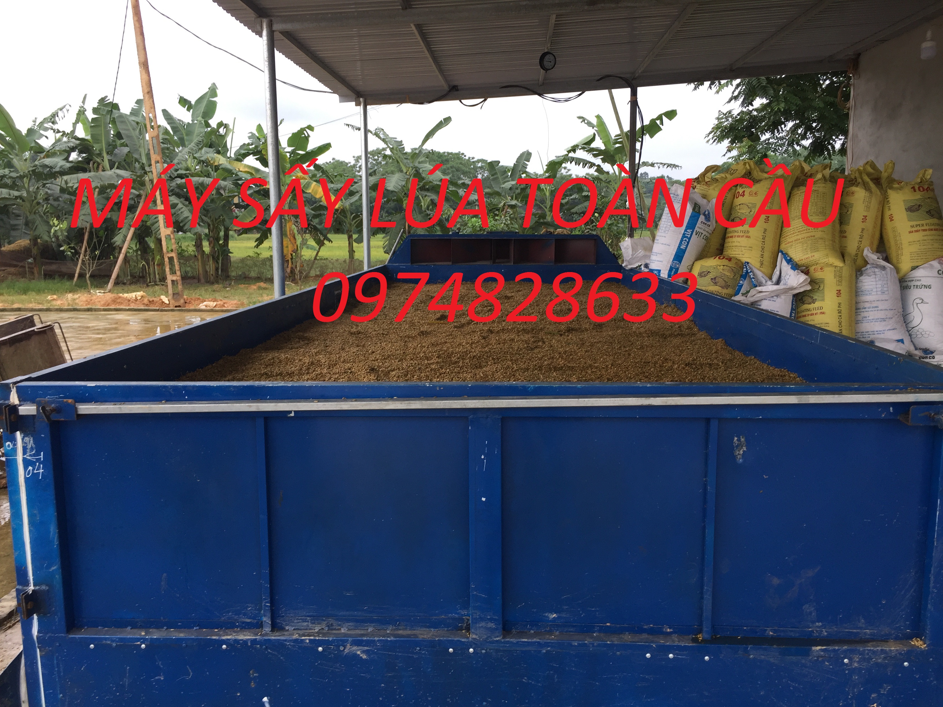 Máy sấy lúa hộ gia đình 2 tấn